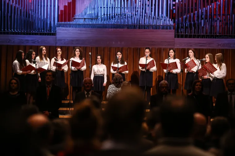 Predsjednik Srbije Aleksandar Vučić obratio se okupljenima na Velikoj skup&scaron;tini SNV-a