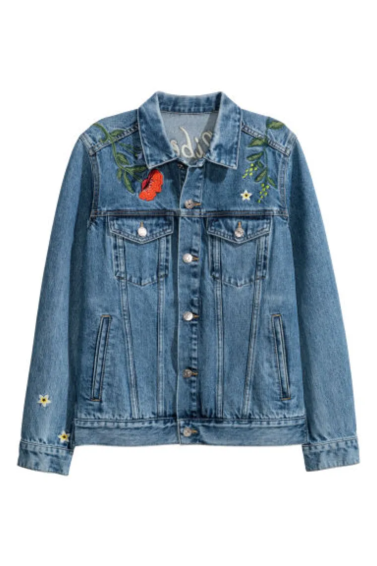 Traper jakna s našivenim cvijećem, H&amp;M, 370,74 kune