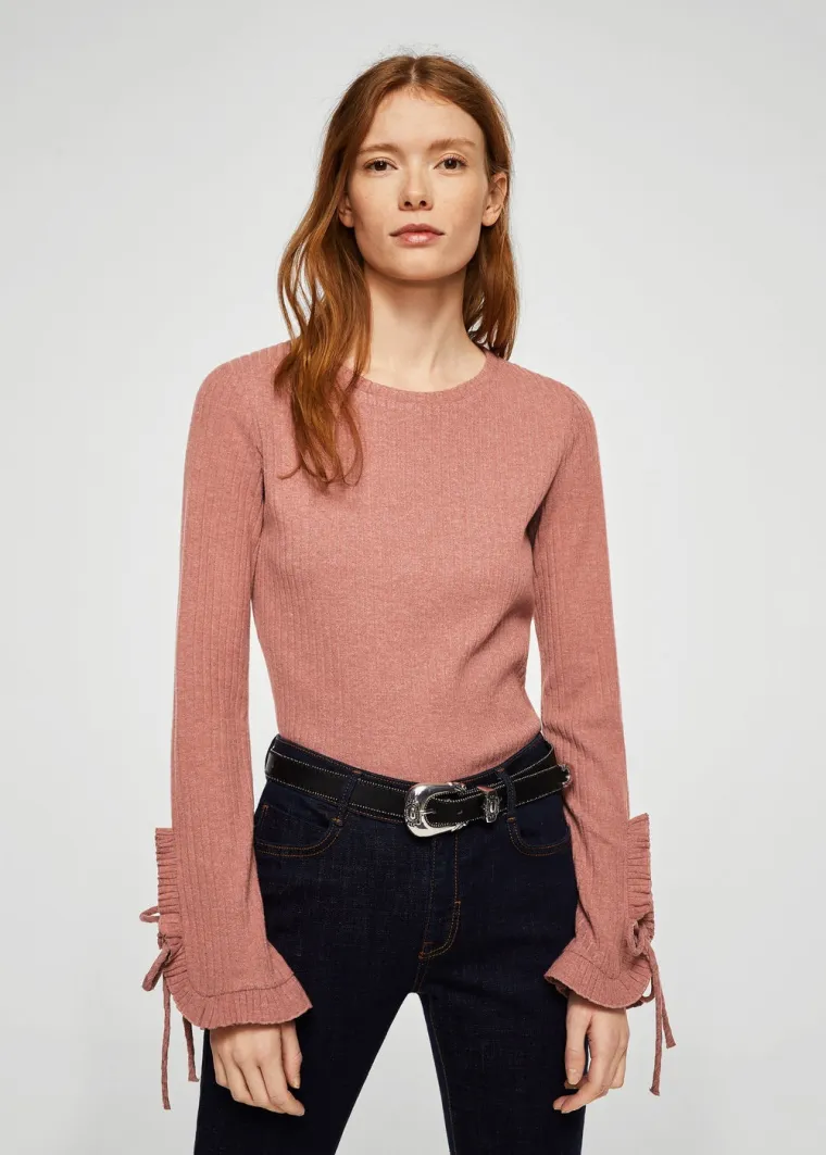 Rebrasta majica s detaljima na rukavima, Mango, 149,90 kuna