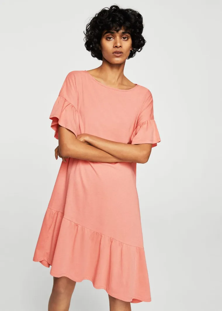 Asimetrična haljina s volanima, Mango, 169,90 kuna