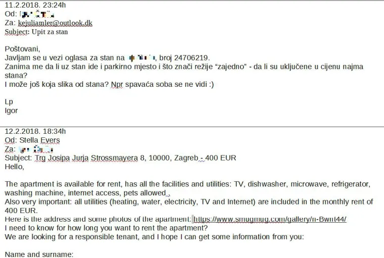 Pogledajte prepisku između lažne iznajmljivačice stana i mladog Varaždinca