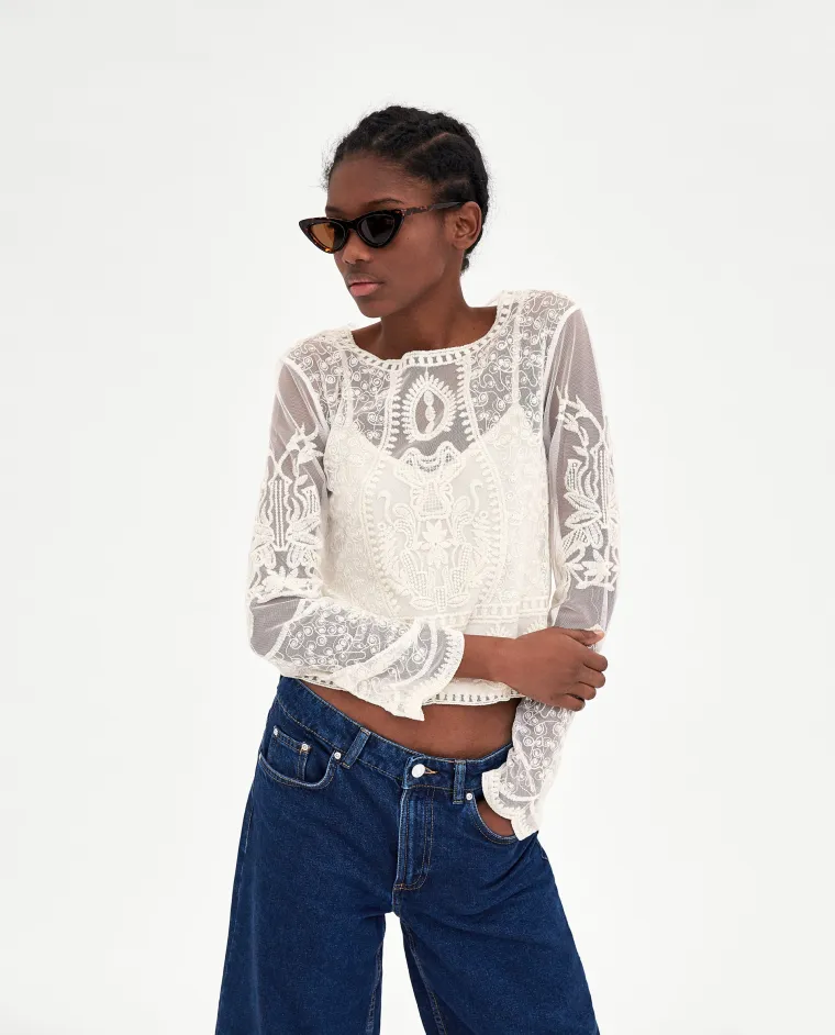 Čipkasti top, Zara, 139,90 kuna