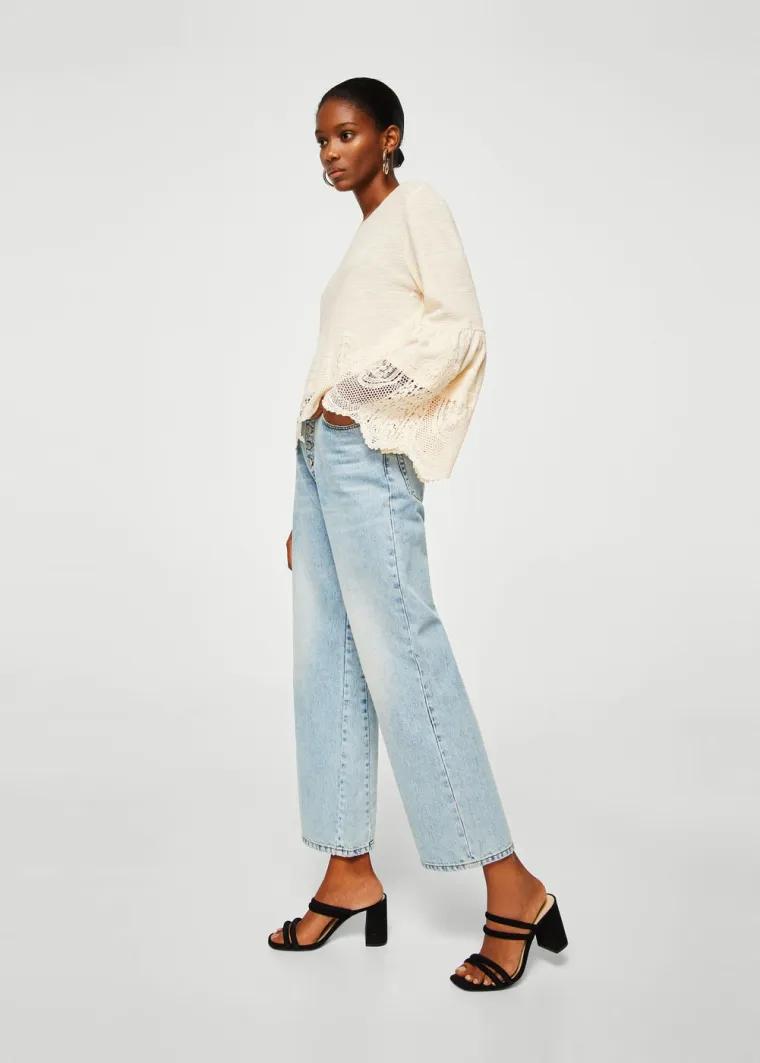 Majica s umetcima od guipure čipke, Mango, 199,90 kuna