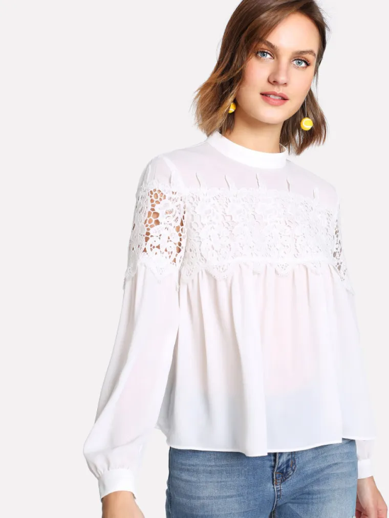 Čipkasti top, SheIn, 119,50 kuna