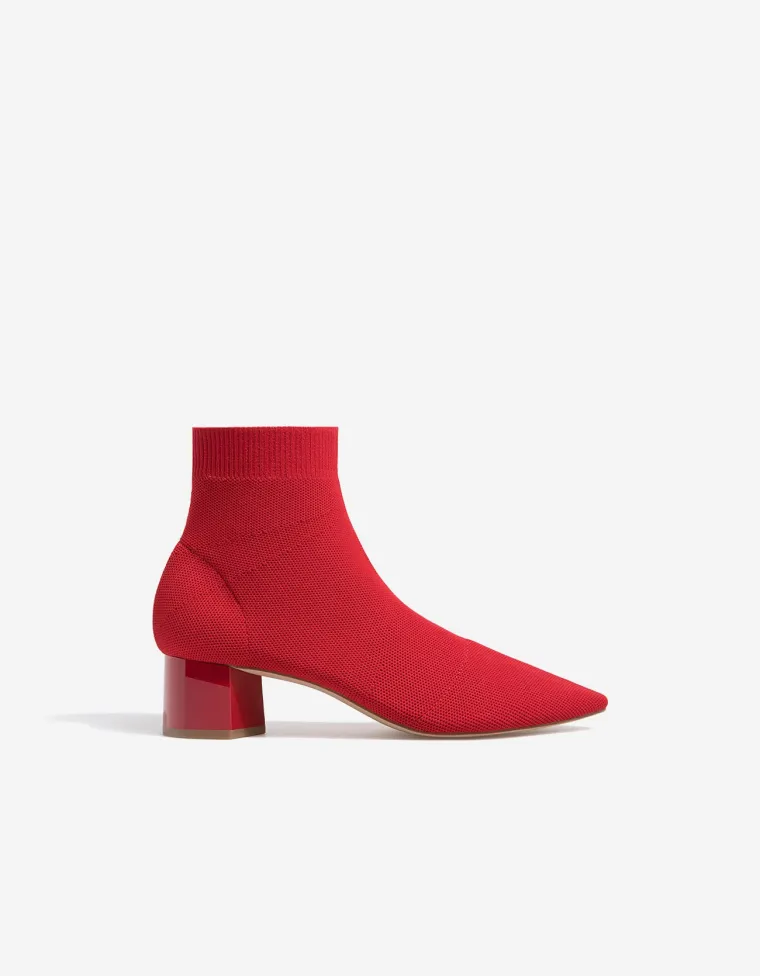 Crvene sock boots, Stradivarius, 299,90 kuna