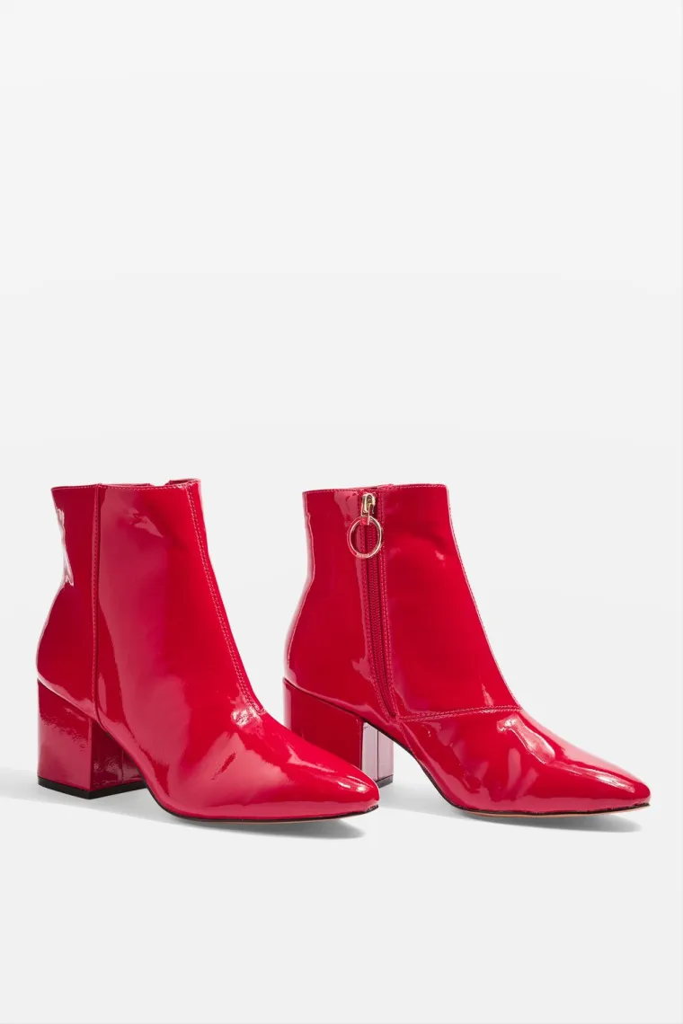 Lakirane crvene gležnjače, Topshop, 299,98 kuna