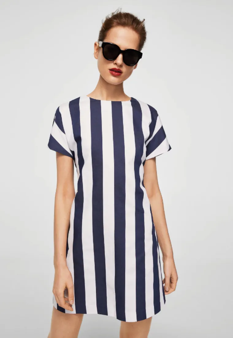 Prugasta haljina s čvorom, Mango, 249,90 kuna