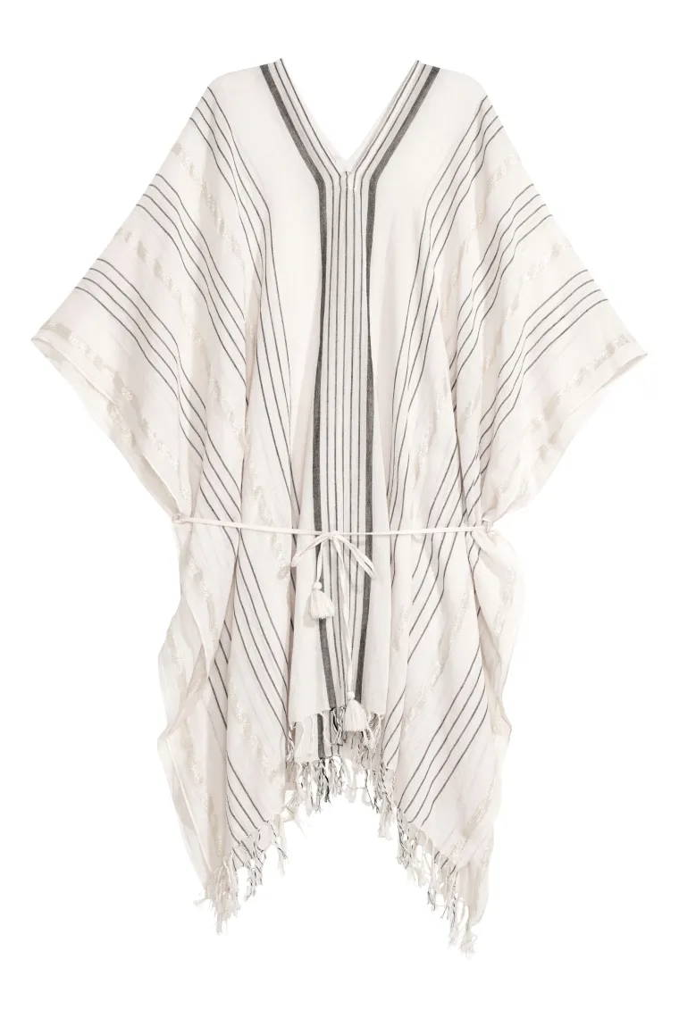 Pamučni pončo na prugice, H&amp;M, 148,63 kune