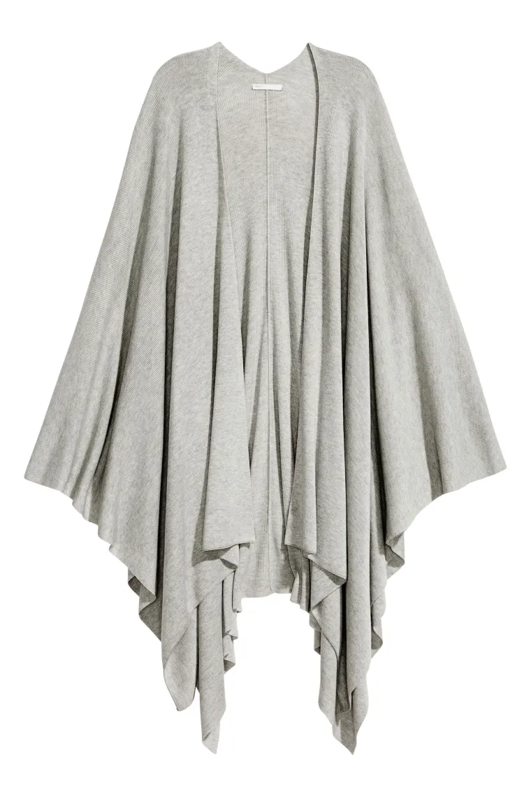 Tanak sivi pončo, H&amp;M, 111,45 kuna