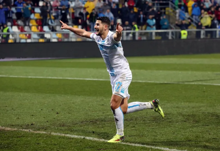 07.03.2018, Rijeka, stadion Rujevica - Hrvatski Telekom Prva liga. Nogometna utakmica 23. kola izmedju GNK Dinamo i HNK Rijeka s.d.d. Antonio Colak. 
Photo: Goran Kovacic/PIXSELL
