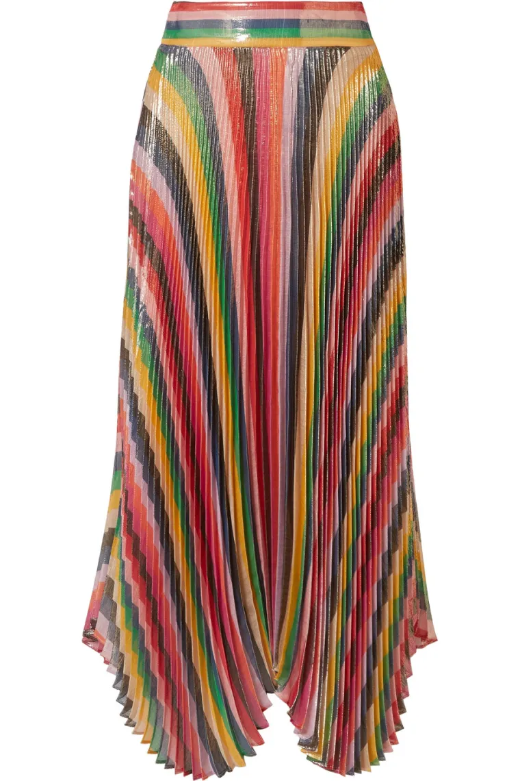 Alice + Olivia plisirana haljina protkana metalik svilom,, Net-a-Porter, 5.431,24 kune