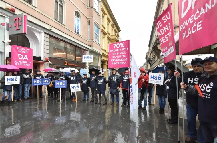 Tijekom prosvjeda na Trgu Petra Preradovića koji su organizirali Hrvatski sindikat Telekomunikacija, Republički sindikat radnika Hrvatske i Nezavisni hrvatski sindikati zbog dru&scaron;tvene neodgovornosti Uprave Hrvatskog telekoma održala se i konferencija za medije