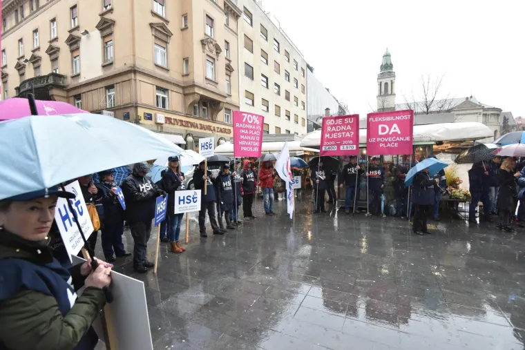 Tijekom prosvjeda na Trgu Petra Preradovića koji su organizirali Hrvatski sindikat Telekomunikacija, Republički sindikat radnika Hrvatske i Nezavisni hrvatski sindikati zbog dru&scaron;tvene neodgovornosti Uprave Hrvatskog telekoma održala se i konferencija za medije