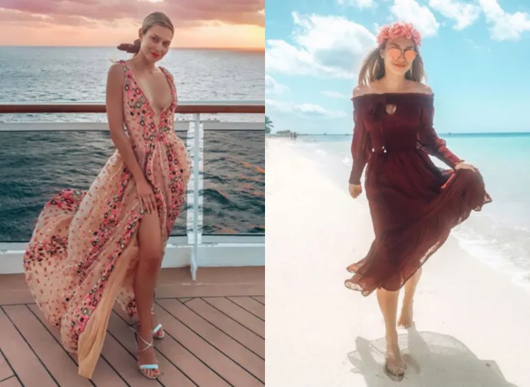 Sonja Kovač trenutno krstari Karibima,a  osim kupanja, plivanja s dupinima i ispijanja kokosove vodice uživa i u poziranju u mnogobrojnim haljinama koje je ponijela sa sobom. Proljeće je, barem kalendarski, stiglo pa smo se bacile u potragu za nekim sličnim lepr&scaron;avim haljinama poput Sonjinih. Evo &scaron;to smo na&scaron;le.