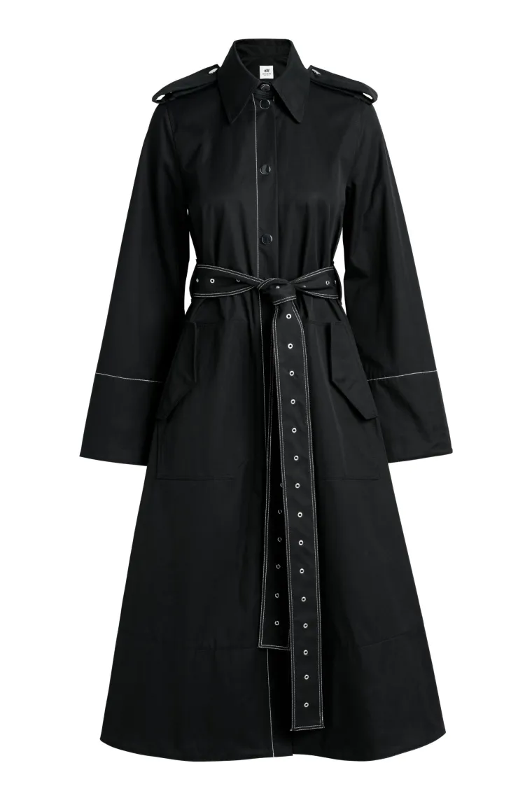 Crni široki baloner s remenom, H&amp;M, 1.101,09 kuna