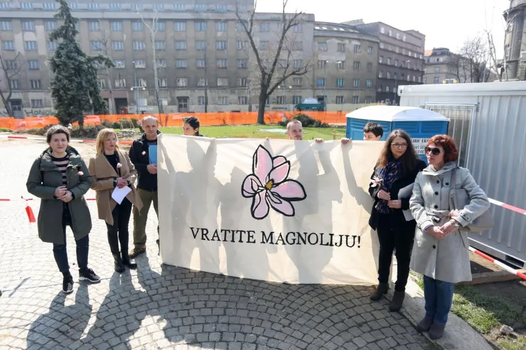 Inicijativa 'Vratite magnoliju' traži da se zaustavi daljnja devastacija Trga žrtava fa&scaron;izma