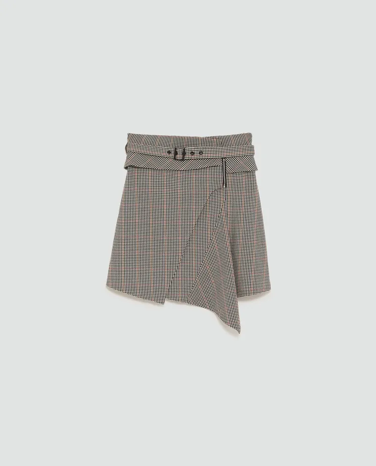 Asimetrična mini suknja kariranog uzorka, Zara, 229,90 kuna