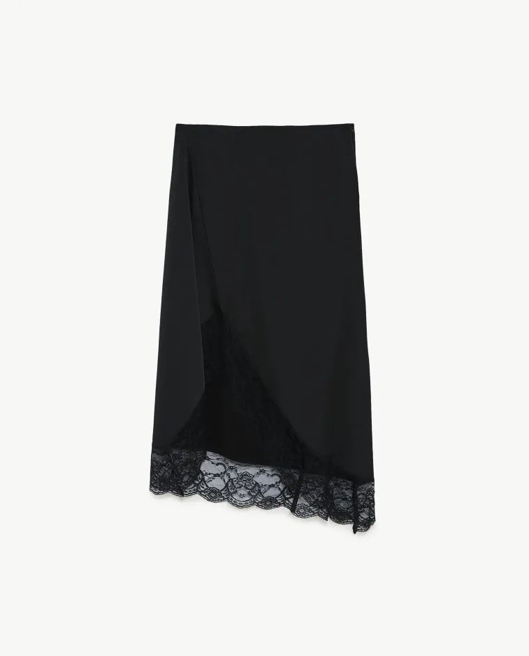 Satenska suknja s čipkom, Zara, 179,90 kuna