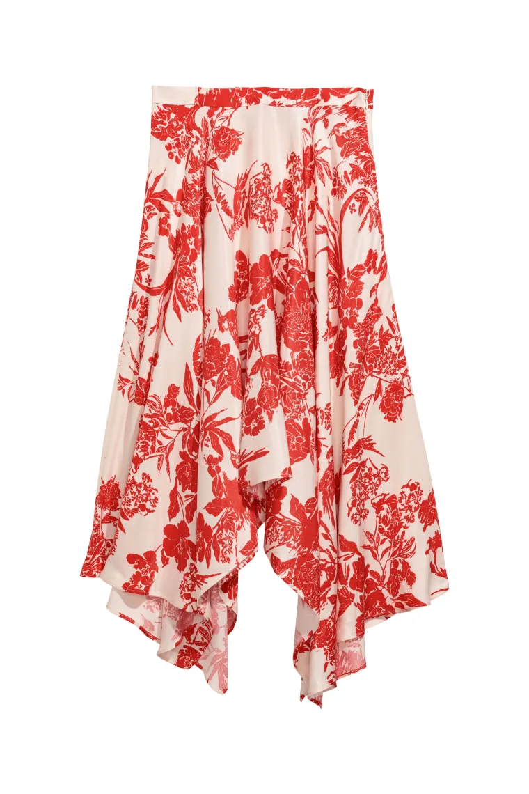 Asimetrična suknja cvjetnog uzorka, H&amp;M, 371,89 kuna