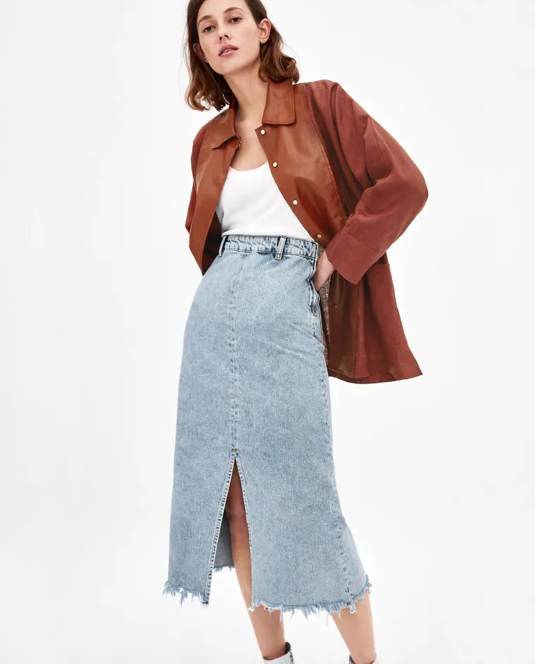Midi suknja od trapera, Zara, 229,90 kuna