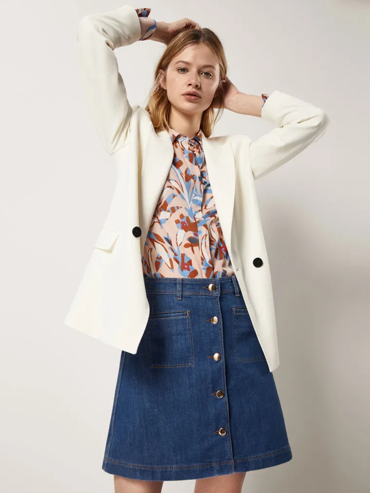 Suknja od trapera s gumbima, Massimo Dutti, 449,00 kuna