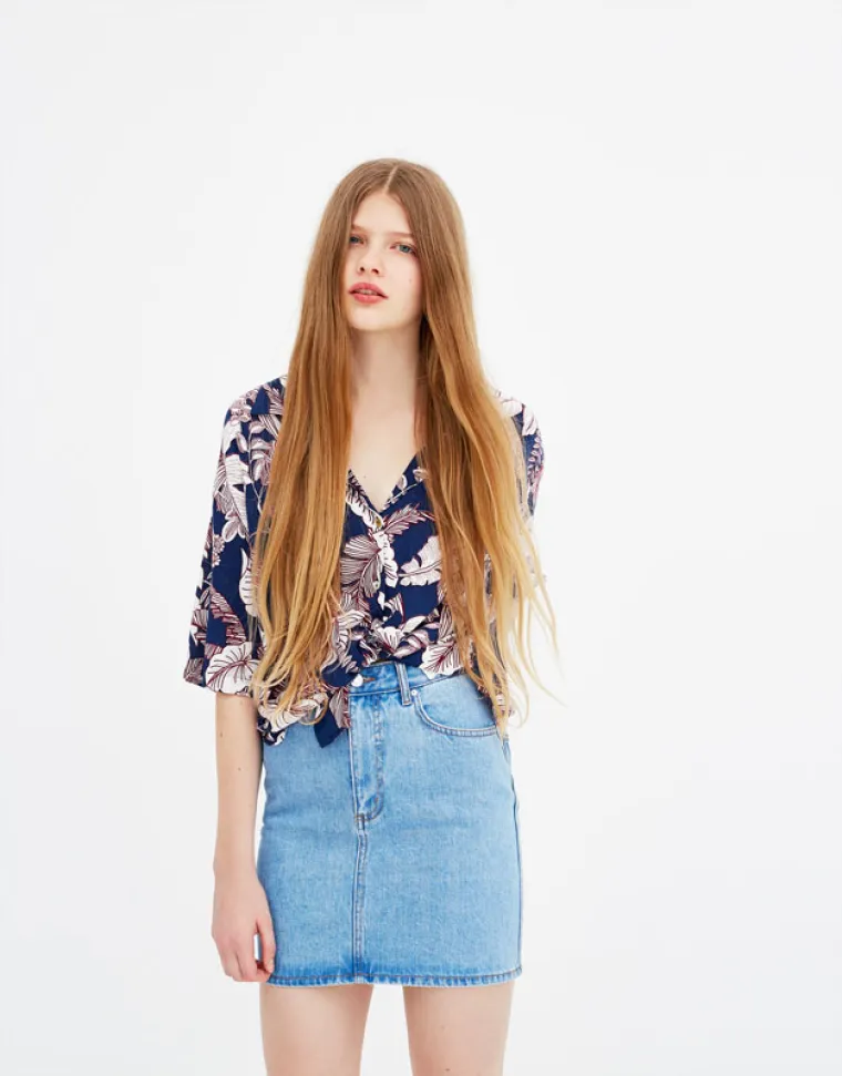 Kratka traper suknja, Pull&amp;Bear, 149,90 kuna