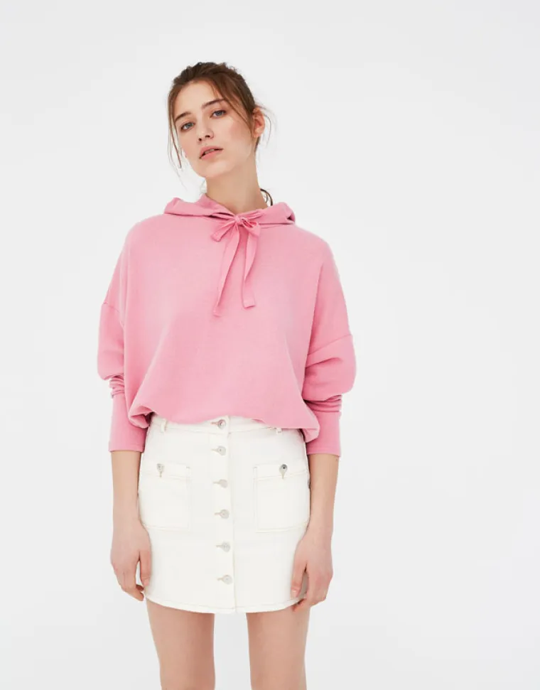 Bijela kratka traper suknja, Pull&amp;Bear, 149,90 kuna