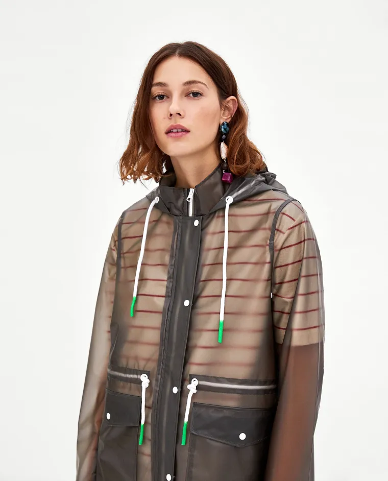 Poluprozirna siva kabanica, Zara, 229,90 kuna