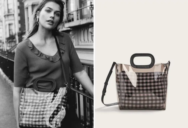 Torba od vinila s uzorkom kockica, Mango, 449,90 kuna