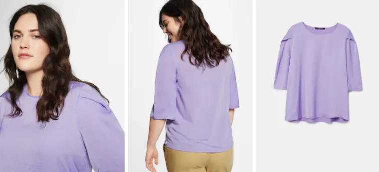 Bluza s plisiranim rukavima, Mango Violeta, 169,90 kuna