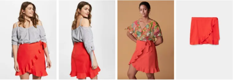 Suknja od mješavine lana s volanima, Mango Violeta, 349,90 kuna