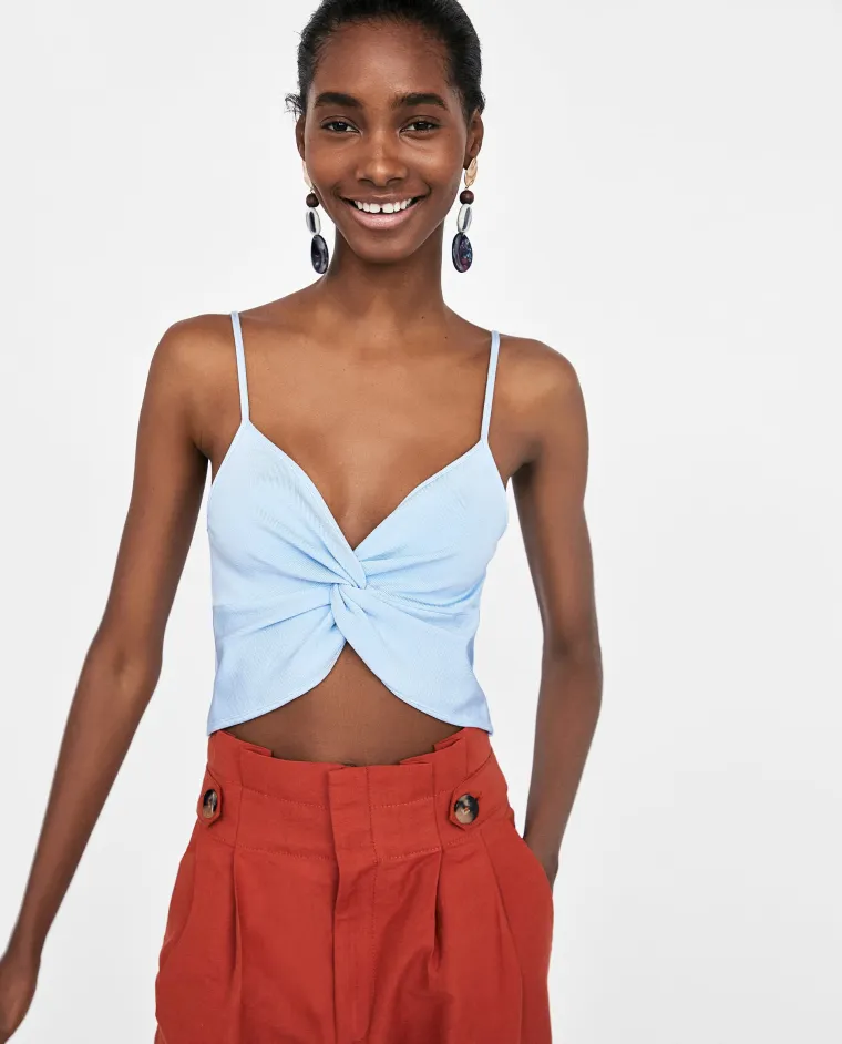 Modri top sa čvorom, Zara, 139,90 kuna