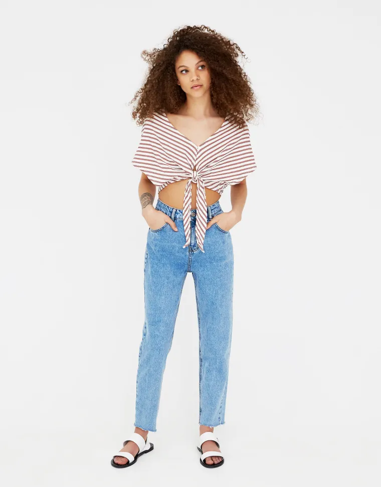 Prugasti top na vezanje, Pull&amp;Bear, 139,90 kuna