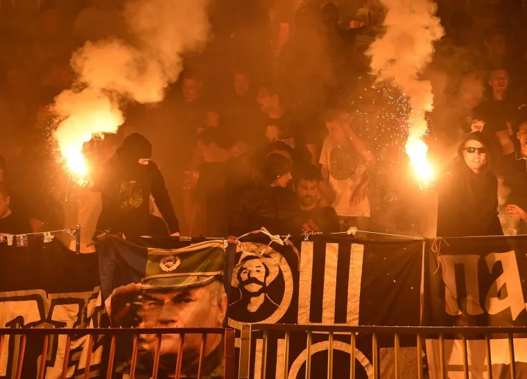14.04.2018., stadion Rajko Mitic Beograd, Srbija -  Super liga Srbije, 31. kolo, FK Crvena Zvezda - FK Partizan. Navijaci  Partizana, Grobari. Photo: Srdjan Ilic/PIXSELL