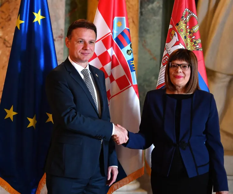 Predsjednik Hrvatskoga sabora sastao se s predsjednicom Narodne skup&scaron;tine u Beogradu