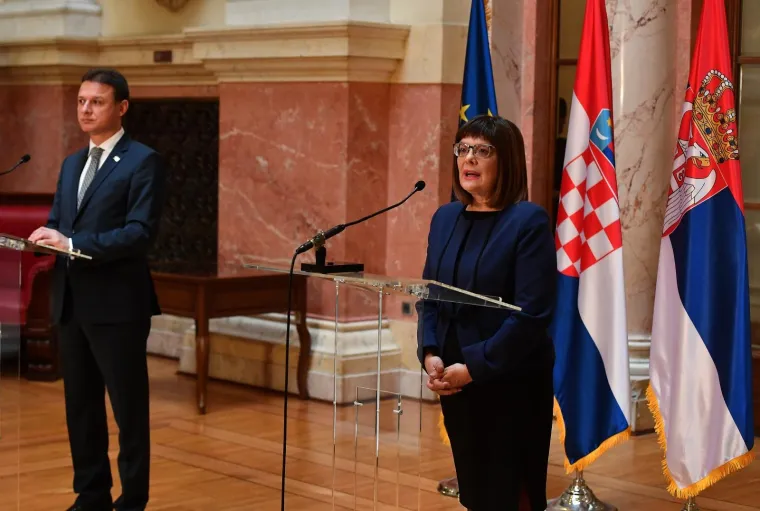 Predsjednik Hrvatskoga sabora sastao se s predsjednicom Narodne skup&scaron;tine u Beogradu