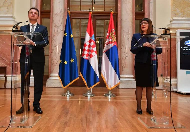 Predsjednik Hrvatskoga sabora sastao se s predsjednicom Narodne skup&scaron;tine u Beogradu