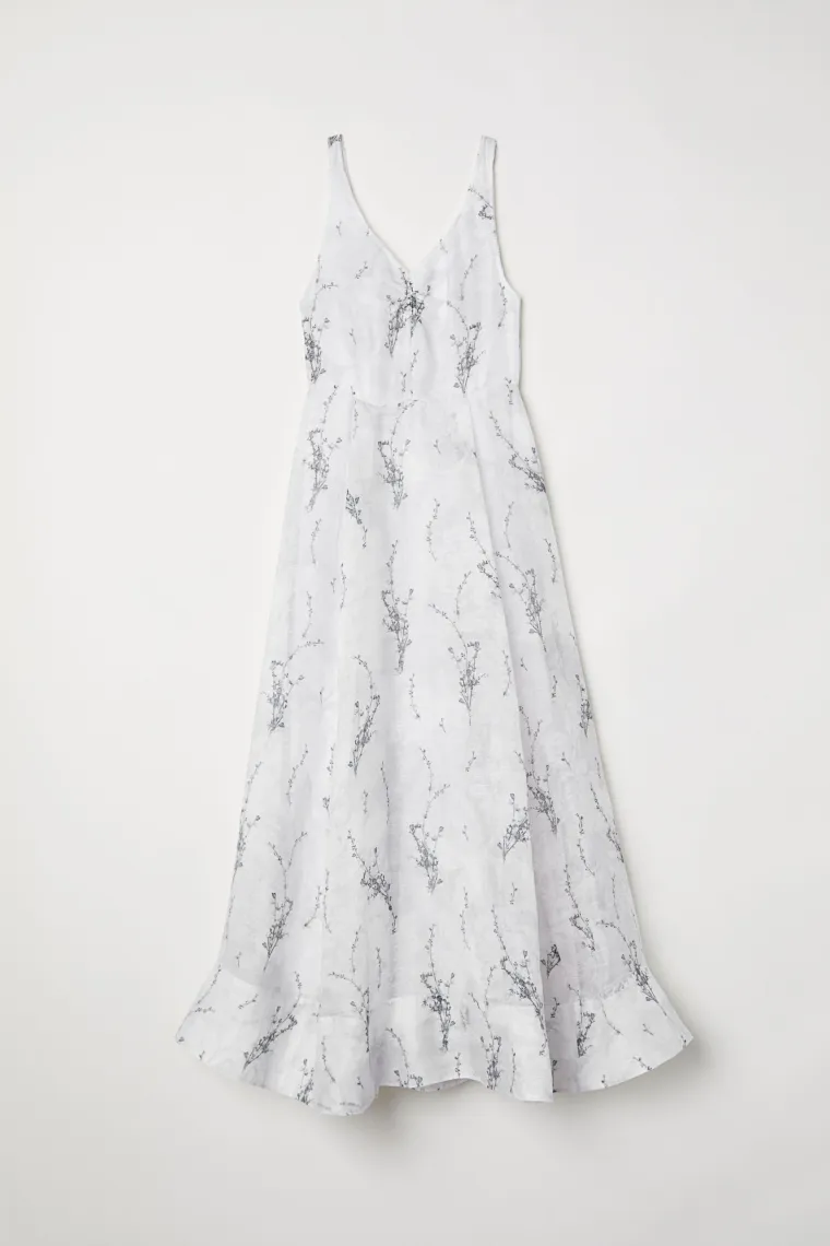 Bijela lanena haljina, H&amp;M, 1.106,12 kuna