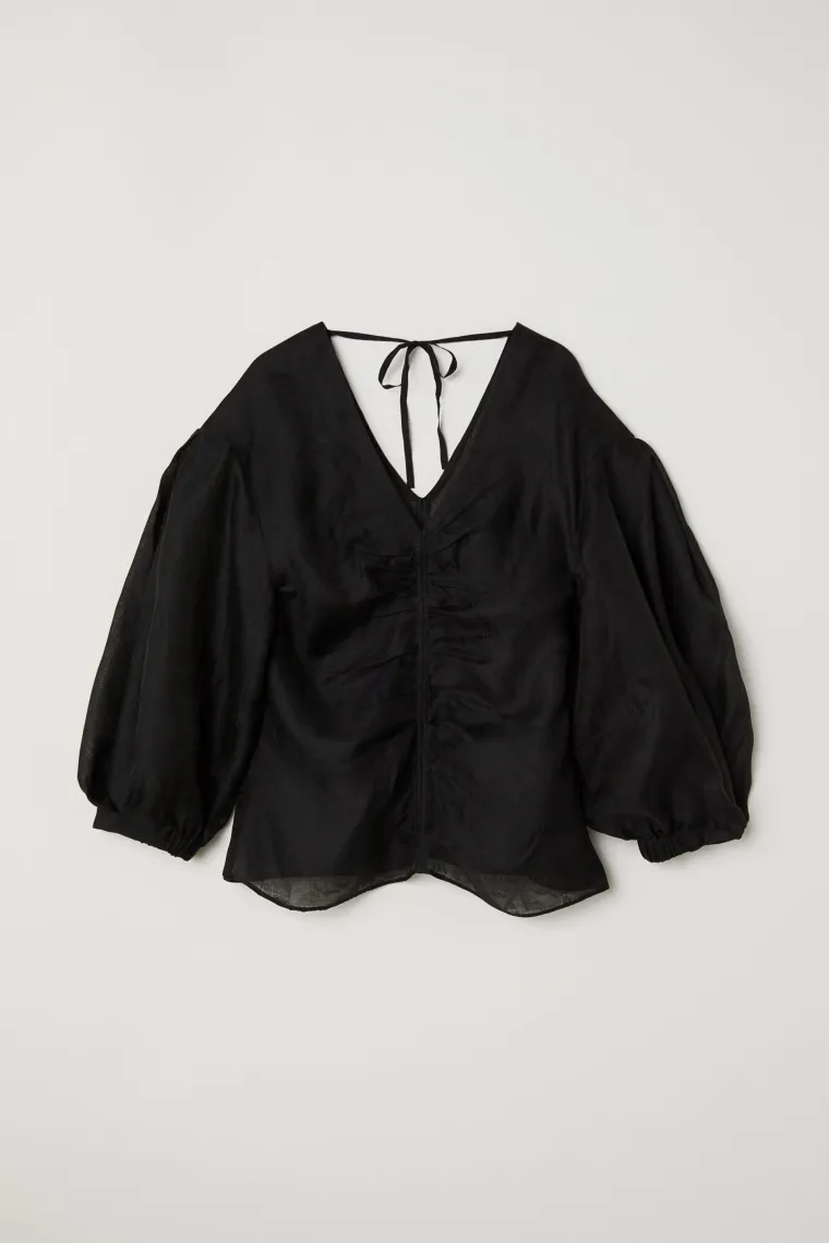 Bluza od mje&scaron;avine svile, H&amp;M, 445,34 kune