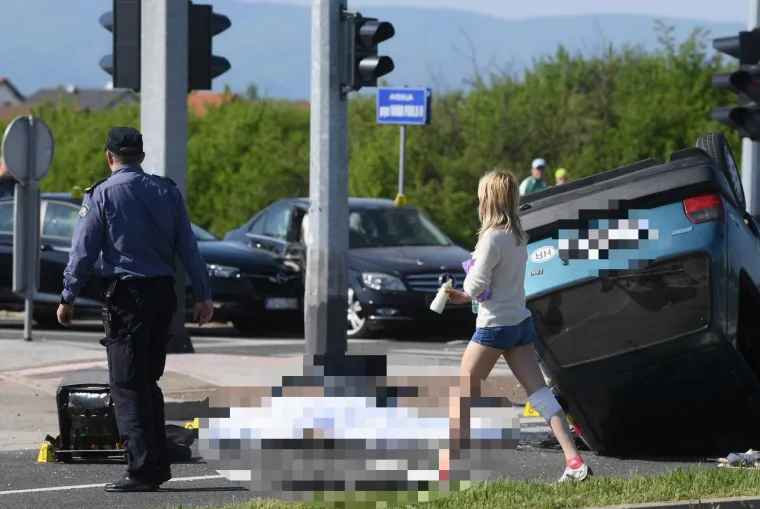 Strava u Velikoj Gorici: Od siline udarca izletio i na mjestu poginuo, Fiat potpuno smrksan