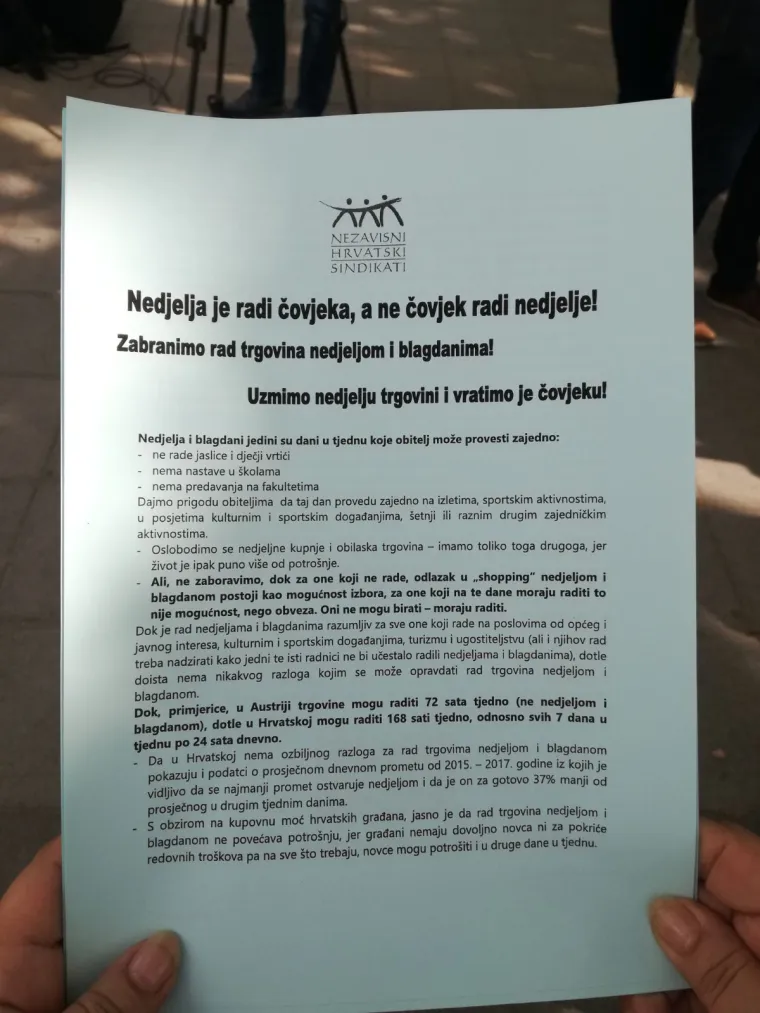 Ovogodi&scaron;nja prvomajska posvjedna povorka u znaku zabrane rada nedjeljom