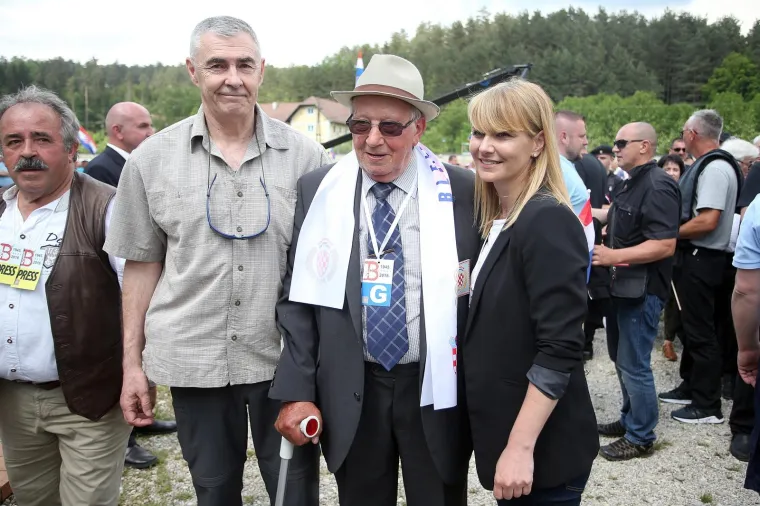 12.05.2018., Bleiburg, Austrija - Sredisnja komemoracija u povodu 73. godisnjice bleiburske tragedije i kriznog puta hrvatskog naroda. Zeljko Glasnovic, Bruna Esih. 
Photo: Goran Stanzl/PIXSELL