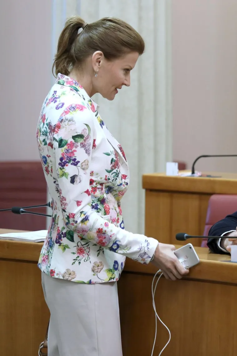 Sabina Glasovac je unijela malo proljeća na sjednicu Sabora.