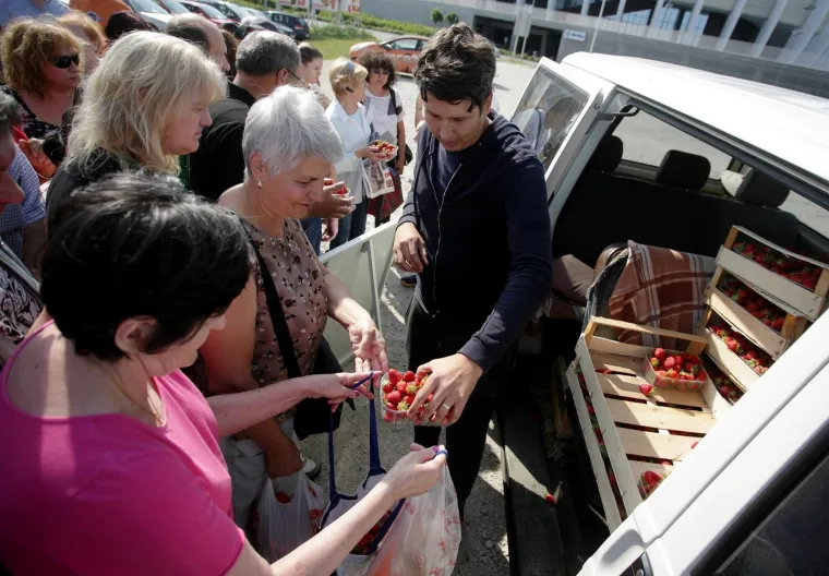 OGORČENI ZBOG JEFTINOG UVOZA: Domaći voćari besplatno dijelili jagode građanima