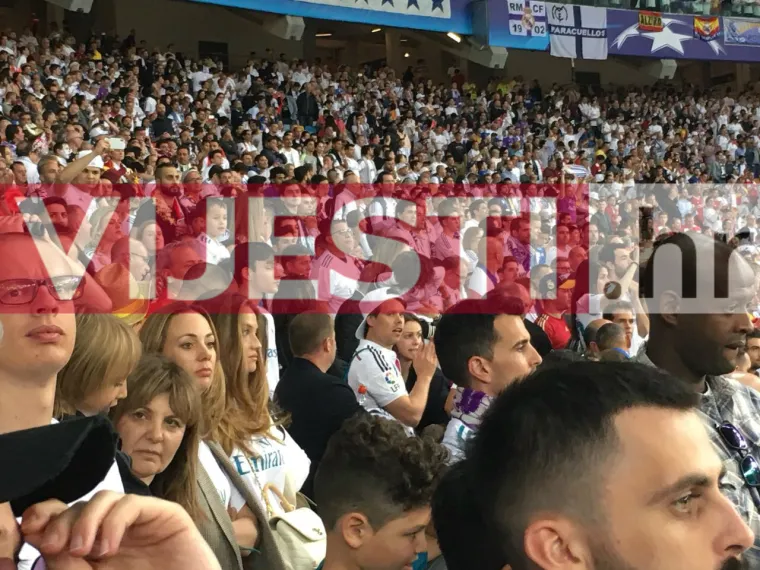 Svoje jače polovice Vanja Modrić i Izabel Kovačić pratile su sa tribina. Veliku pobjedu Reala Luka i Mateo proslavili su i sa svojim suprugama po koje su kasnije došli na tribine.