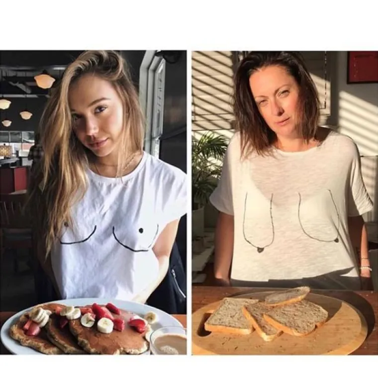 Komičarka radi reprodukcije fotki slavnih kako bi pokazala koliko su nerealne