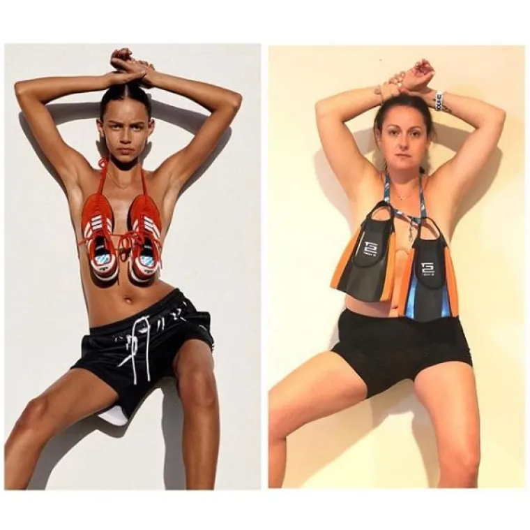 Komičarka radi reprodukcije fotki slavnih kako bi pokazala koliko su nerealne