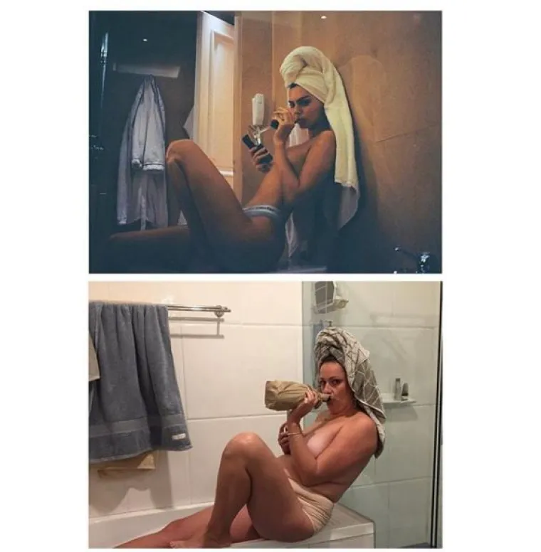 Komičarka radi reprodukcije fotki slavnih kako bi pokazala koliko su nerealne