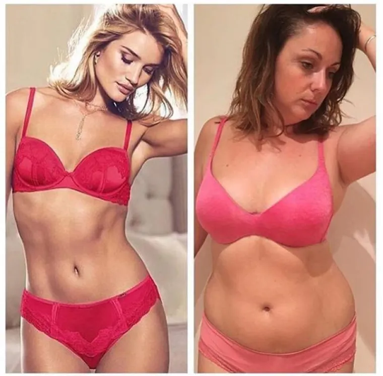 Komičarka radi reprodukcije fotki slavnih kako bi pokazala koliko su nerealne