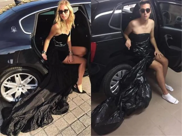 ISMIJAVA BIZARNE FOTOGRAFIJE SLAVNIH: Od 'WC haljina' pa do rezanaca na glavi, i njemu sve dobro stoji